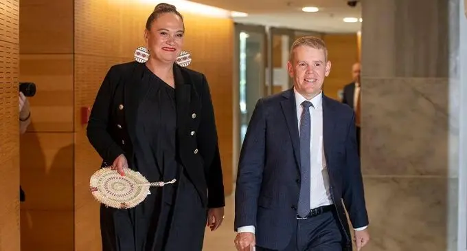MP Carmel Sepuloni with New Labour leader Chris Hipkins. Photo: NZ Herald