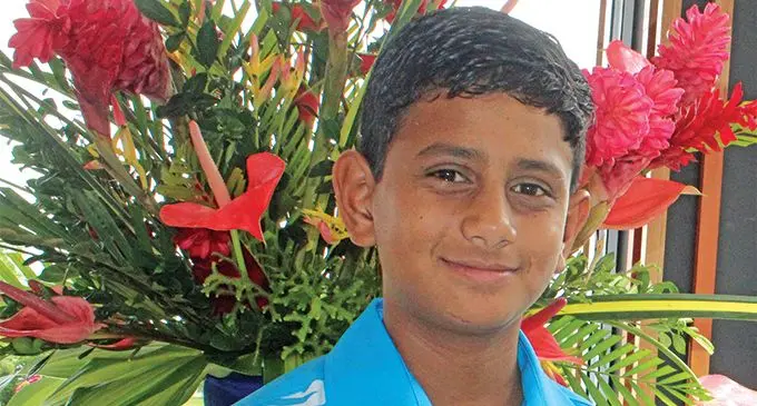 Team Fiji’s youngest athlete table tennis player Jai Chauhan at the State Houe on June 27,2019. Photo: Simione Haravanua