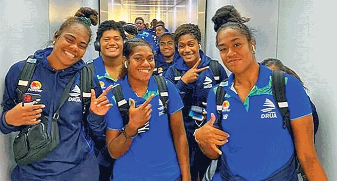 Members of the Rooster Chicken Fijiana Drua squad. Photos: FRU Media