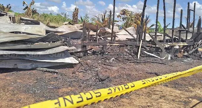 The remains of a house fire at Vunikoka Settlement in Seaqaqa, Macuata, on February 27, 2024. Photo: Jone Salusalu