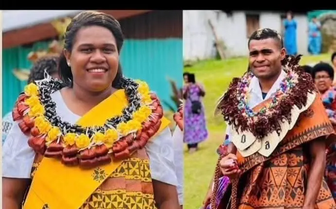 In happier days... Tagiyaco Vakaloloma Buli and her husband, Kaliova Selei.