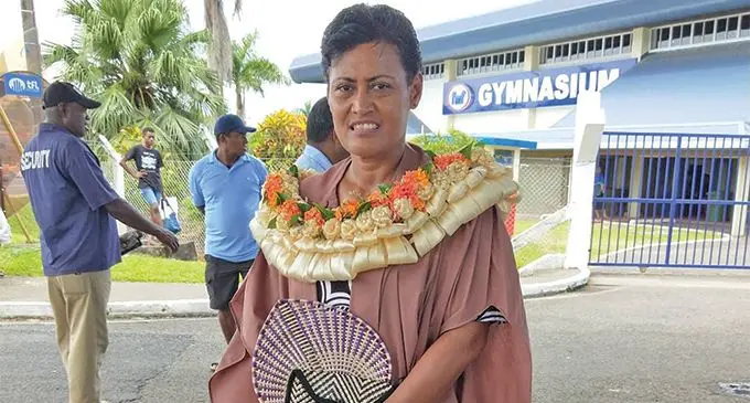 Seramasi Latianara at yesterday’s graduation.