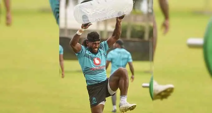 Vodafone Flying Fijians halfback Frank Lomani trains at Albert Park, Suva, on July 7, 2022. Photo: Ronald Kumar