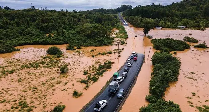 The scene past Galoa bridge in Serua. PHOTO: Leon Lord