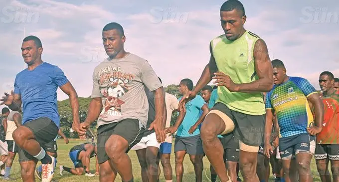 Yasawa Marlins players during training at Nadovu Park, Lautoka. Photo: Waisea Nasokia