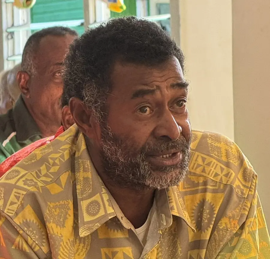 Eremasi Naitini of Vatani, Kaba, Tailevu, speaks during the 2013 Constitution review at Daku Village Hall, Tailevu, on June 18, 2026.