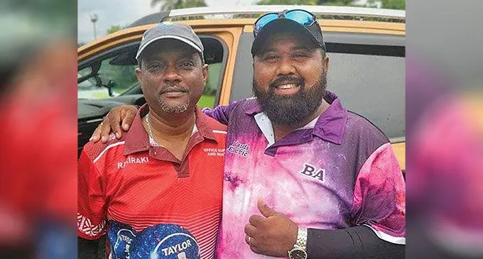 Tournament director Abhinesh Dass and Reginal Ram at Lautoka Golf Club.