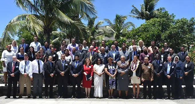 Prime Minister Voreqe Bainimarama with participants at the High-level seminar on the Convention Against Torture Initiative at the InterContinental Fiji Golf Resort and Spa at Natadola yesterday. Photo: Waisea Nasokia