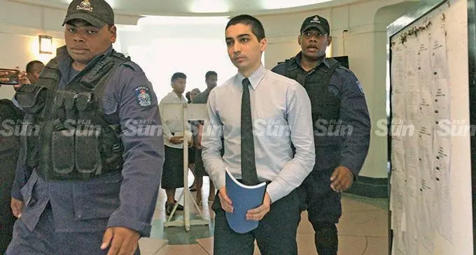 Joshua Aziz Rahman outside the High Court in Suva after his sentence in April 2021  Photo: Ashna Kumar 