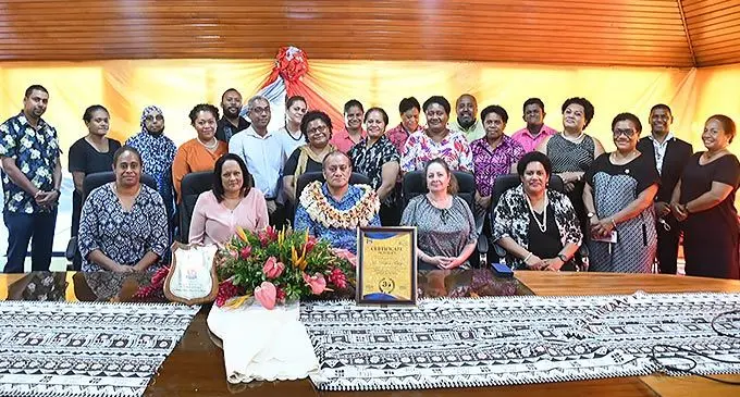 Director Social Welfare, Mr. Rupeni Fatiaki's well by the Ministry of Women, Children and Poverty Alleviation, Minister Honorable Rosy Akbar and staff. Photo: Supplied.