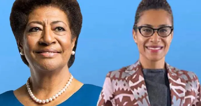 Ro Teimumu Kepa and Lynda Tabuya.