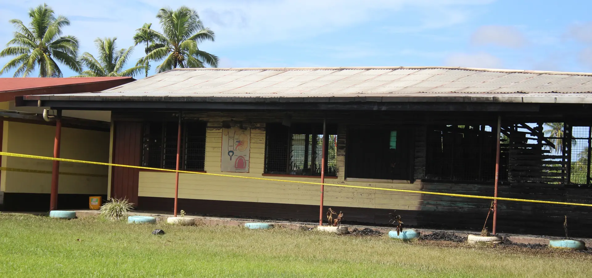 One of the burned classroom at Vuci Methodist School on February 16,2019.Photo:Simione Haravanua.