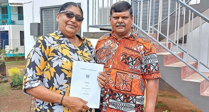 Sadha Lata Singh (left), with her husband Indar Deo in Labasa on October 11, 2024. Photo: Shratika Naidu