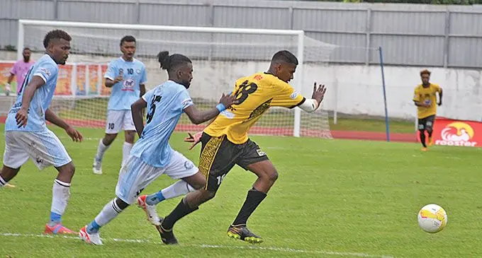 Action between Tailevu Naitasiri and Tavua during their FMF Inter-District Championship premier division pool match on October 15, 2024. Photo: Waisea Nasokia