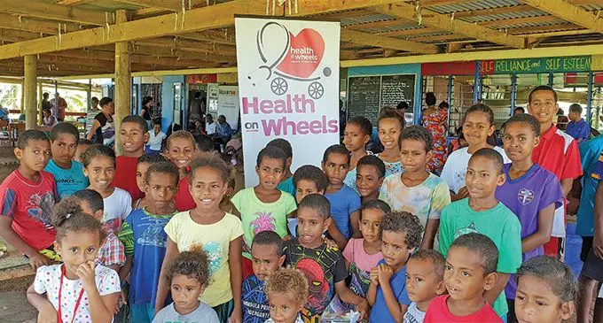 Children of Namara and surrounding villages undergo routine screening for heart disease.