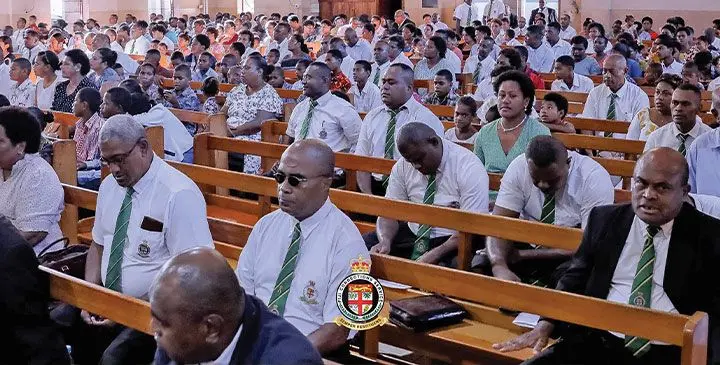 Congregation during the Fiji Corrections Service's (FCS) inaugural church parade for 2025 at the Centenary Church Centenary Church in Suva on April 6, 2025.