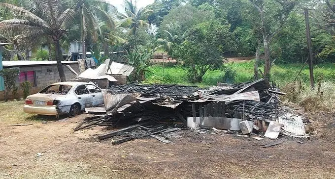 The completely destroyed house at Nakavu, Nadi, on November 28, 2022. Photo: Salote Qalubau