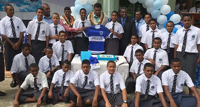 Minister For Education Aseri Radrodro after officially unveiling the CMF College rugby teams at Khalsa Road in Nasinu on May 5, 2023. Photo: Ioane Asioli 