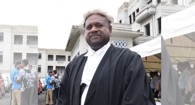 Joji Butadroka 49, following the admission of twenty new lawyers into the Bar by Chief Justice Anthony Gates on February 21, 2018. Photo: Ronald Kumar