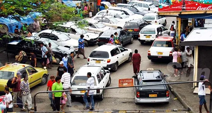 Taxi stand near the Suva bus stand. Photo: Ronald Kumar