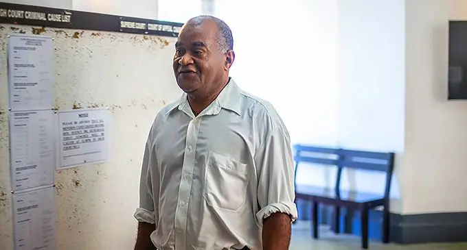 Member of Parliament Niko Nawaikula outside the High Court in Suva on April 11, 2022. Photo: Leon Lord