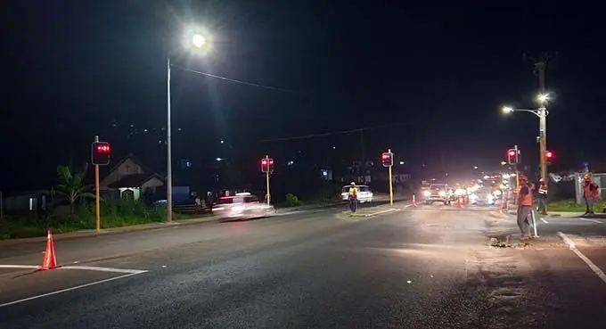 The installation of new traffic signal at the Matanikorovatu/Kings Road intersection will be activated from 9.30pm tonight.