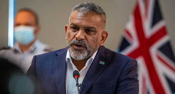 Minister for Ministry of Commerce, Trade and Tourism Faiyaz Koya  speaking Photo- Leon Lord