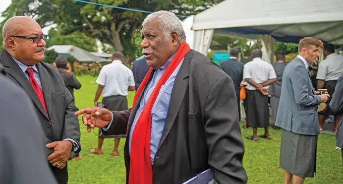 Methodist Church of Fiji and Rotuma president Reverend Ili Vunisuwai at the Great Council of Chiefs meeting in Bau Island on May 24, 2023. Photo: Leon Lord