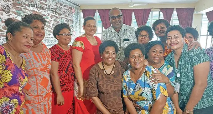 Minister for Health and Medical Services, Dr Antonio Lalabalavu with the staff of Lautoka Hospital on January 11, 2023. Photo: Nicolette Chambers