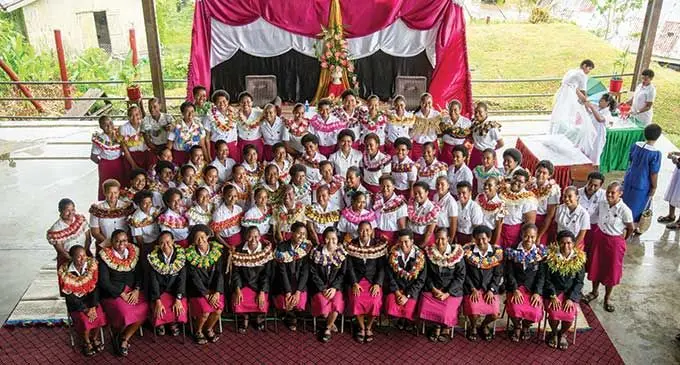 2021 prefects of Adi Cakobau School after the prefects’ induction ceremony at the school in Sawani last year.  Photo: Leon Lord