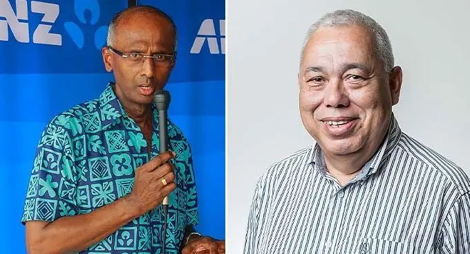  (Left) RESIGNED! ... Public Service Commision chairman Vishnu Mohan and Public Service Commision board member, Nesbitt Hazelman.