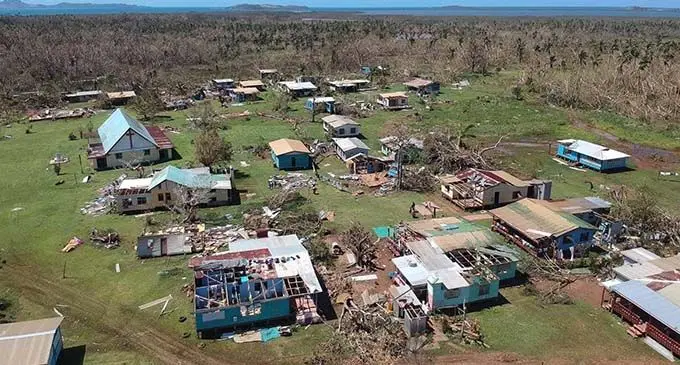  Yaro village on remote Kia Island in northern Fiji bore the brunt of TC Yasa. Photo credit: Sagar Chute