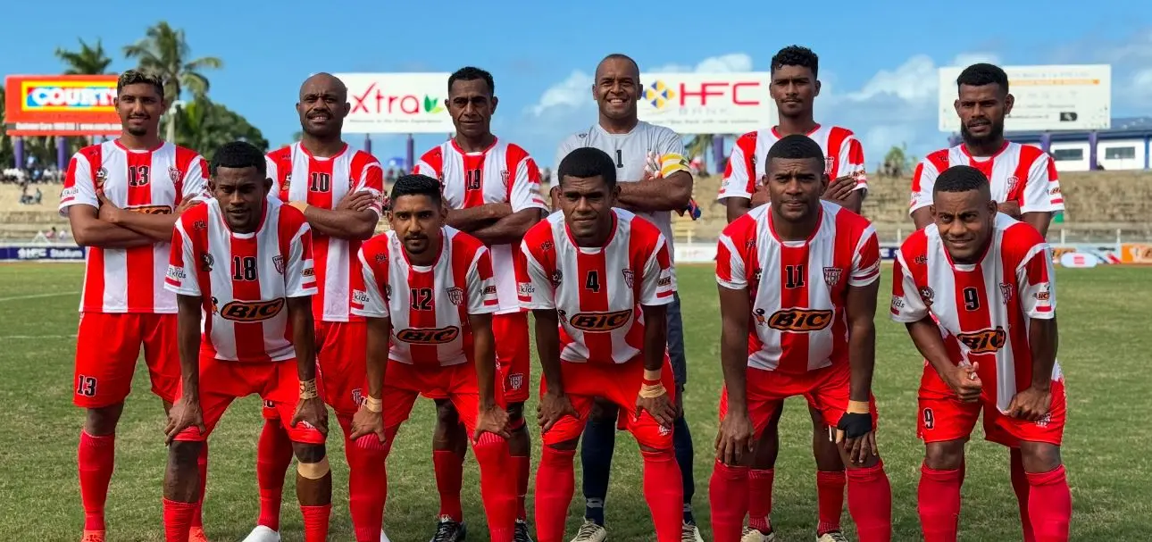 The Extra Supermarket Labasa team before their match against Lautoka at the HFC Bank Stadium, Suva on June 7, 2025. Photo: Josua Buredua