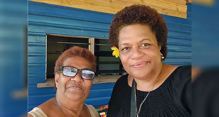 The late Wainikiti Waqa Bogidrau with her friend Vasiti Ritova