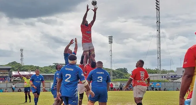 Macuata wins the line-out against Yasawa in their clash on April 20, 2024. Photo: Salote Qalubau