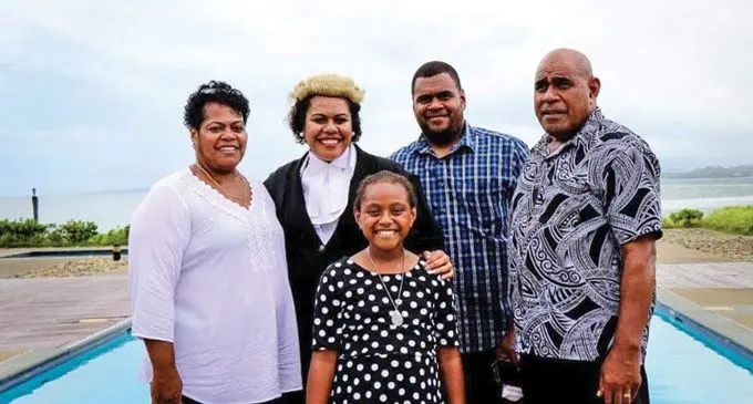 The Valenitabua family during the Lawyers Admission to the Bar at Grand Pacific Hotel on February 1, 2019