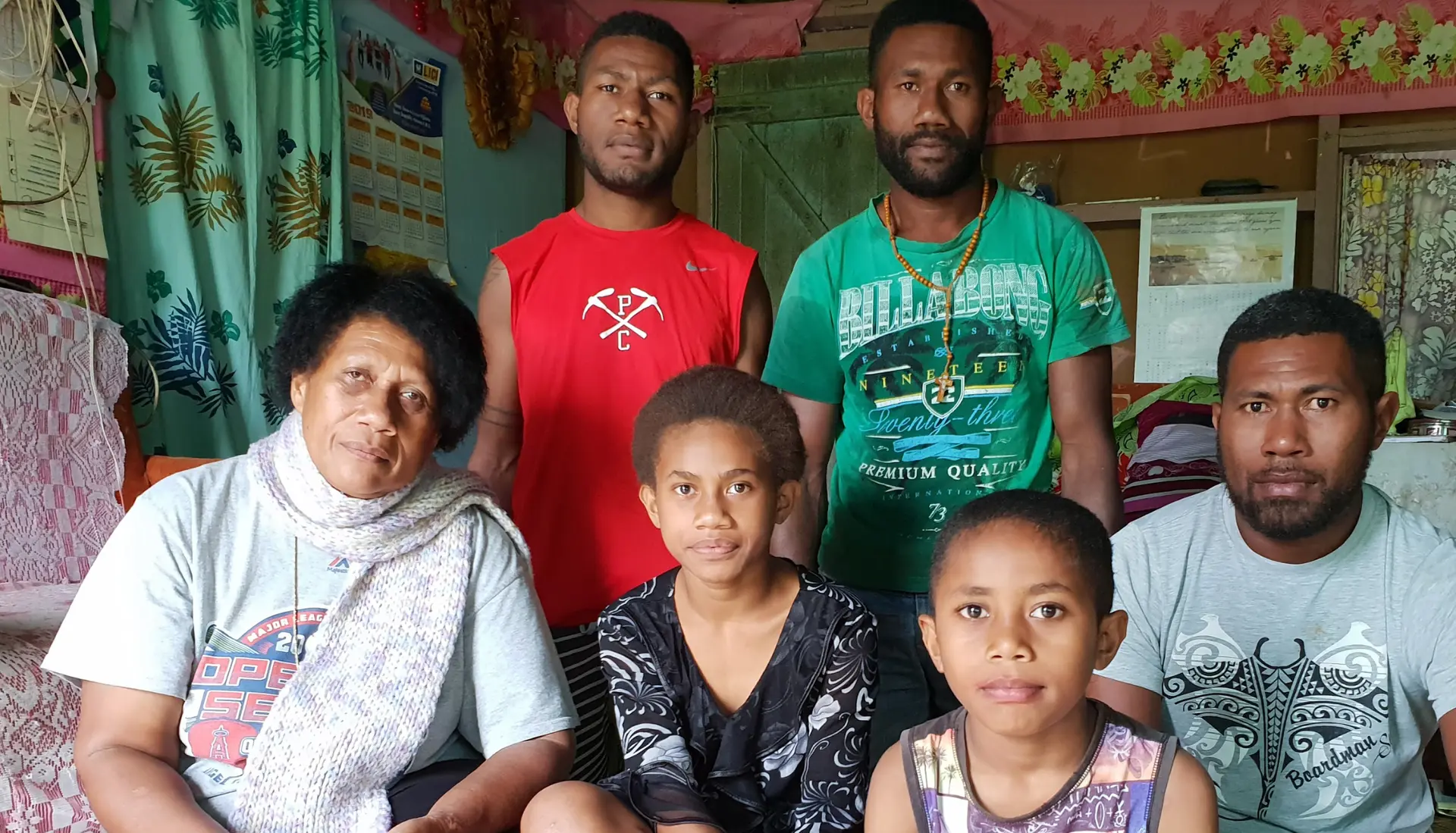 The family of the late Moce Naililiwalu at their family home in Vunisea settlement in Rakiraki on August 17, 2019. Phjoto: Nicollete Chambers.
