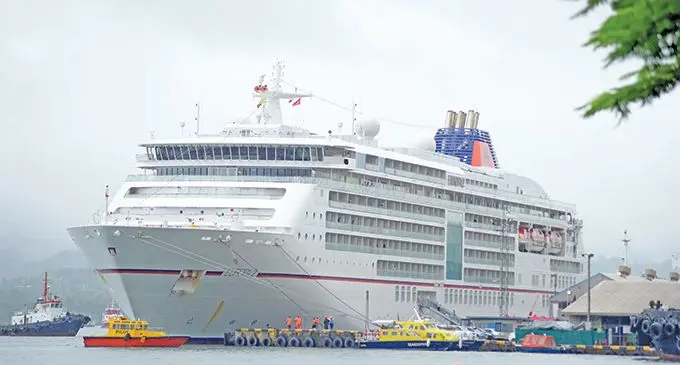 Cruise liner Europa berth at Kings Wharf in Suva on February 7, 2019. Photo: Ronald Kumar.