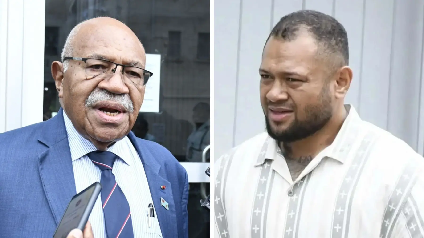   Prime Minister Sitiveni Rabuka and  Jone Vakarisi.