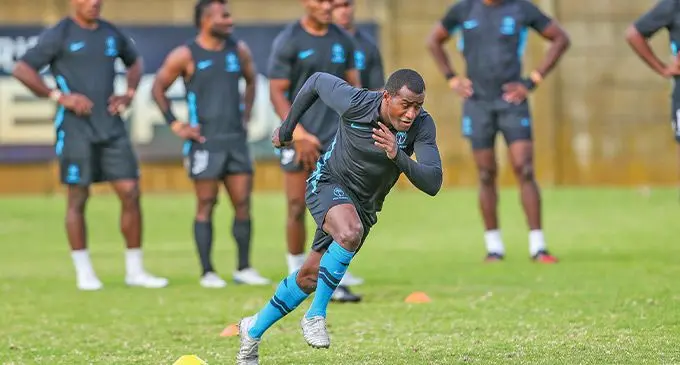 Fiji Airways Fijian 7s winger Filipe Sauturaga during training in Cape Town, South Africa, on September 7, 2022. Photo: World Rugby