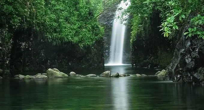 Bouma Waterfall at the National Heritage Park in Taveuni.