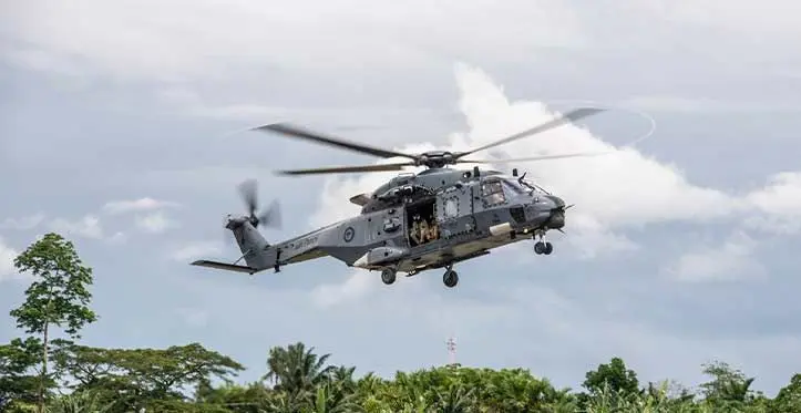 Two Royal New Zealand Air Force NH90 helicopters will be used to provide support during the Pacific Games.