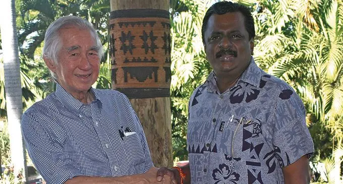 From left , Morrow Architects &amp; Planners Pte Limited Chairman,Liu Thai Ker with Minister for Local Government , Infrastructure and Transport, Parveen Bala outside the Tanoa International Hotel in Nadi on 16 July 2018. PHOTO: ARIETA VAKASUKAWAQA
