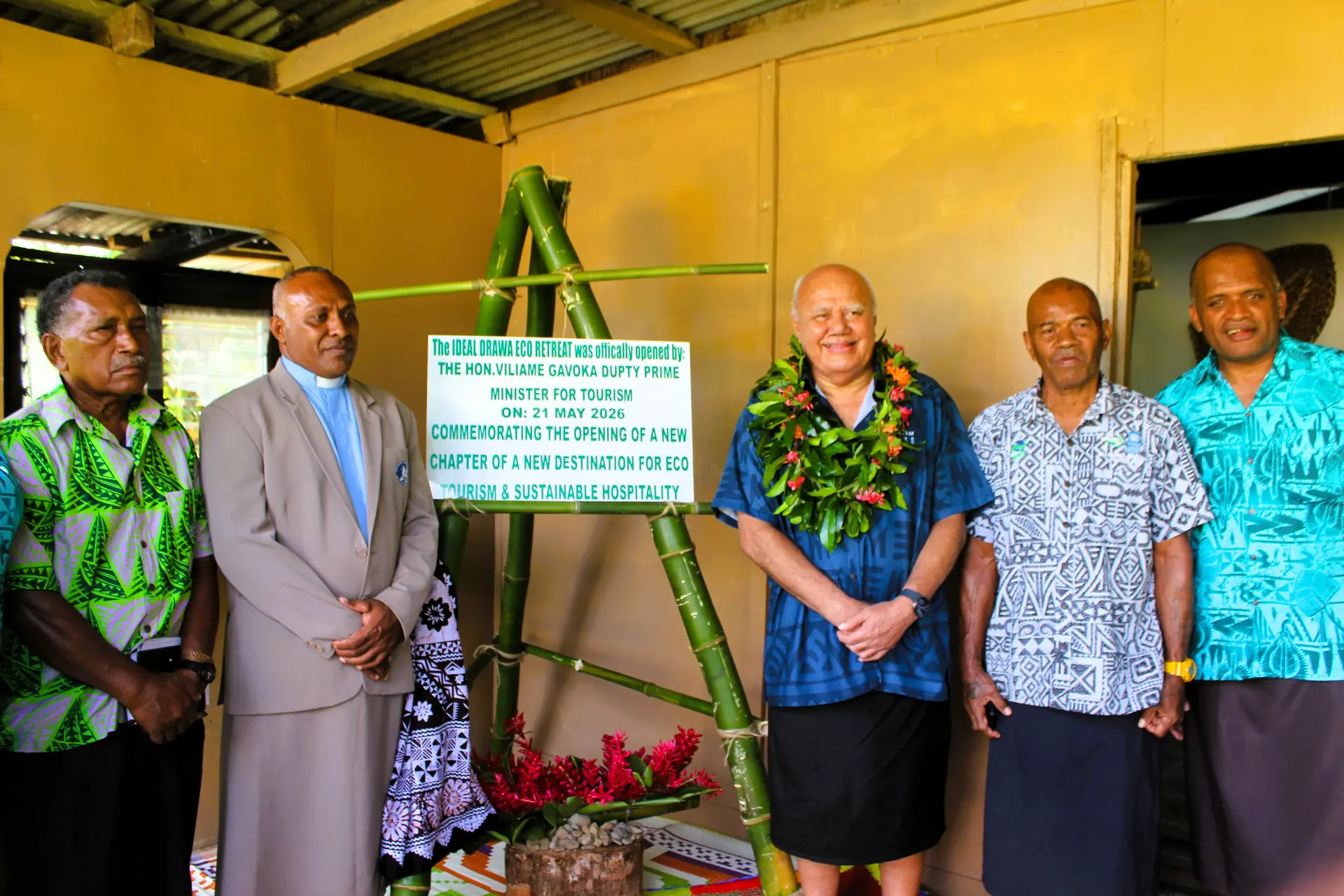  Deputy Prime Minister and Minister for Tourism and Civil Aviation, Viliame Gavoka, said he felt honoured to include Drawa tourism project in the Na Vualiku initiative which was funded by World Bank. 