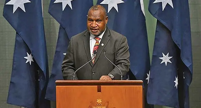 Papua New Guinea PM James Marape. Photo: AAP