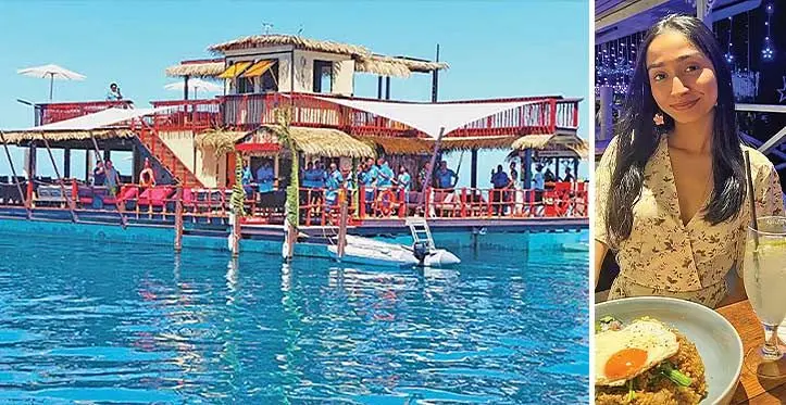 Seventh Heaven is a popular floating poonton located in the Mamanucas and it is popular for its daytime experience. Inset: Nationa Hire finance director, Faaizah Ali.