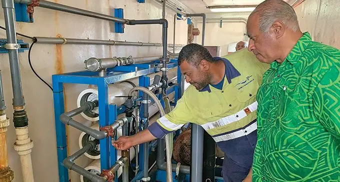 Minister for Infrastructure, Ro Filipe Tuisawau, while commissioning the solar power plant project in Taveuni.