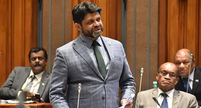 Attorney-General, Aiyaz Sayed-Khaiyum giving a statement during the Parliament sitting on May 28, 2020. Photo: Parliament of Fiji