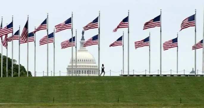 Photo taken on April 28, 2020 shows the U.S. Capitol building in Washington D.C., the United States. (Xinhua/Liu Jie)