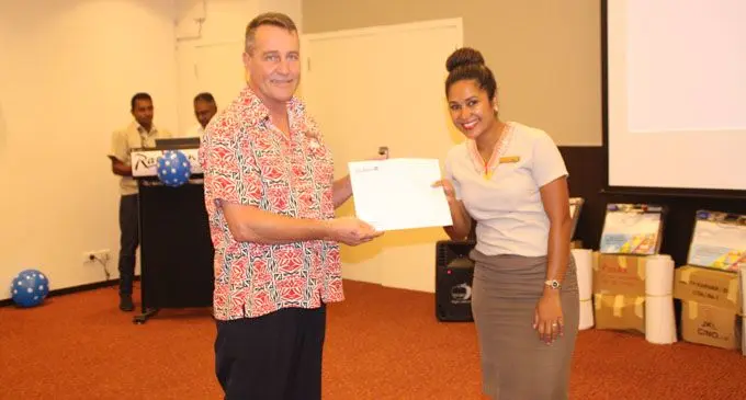 Recipient of the Leader of the Year  award Elenoa Green 